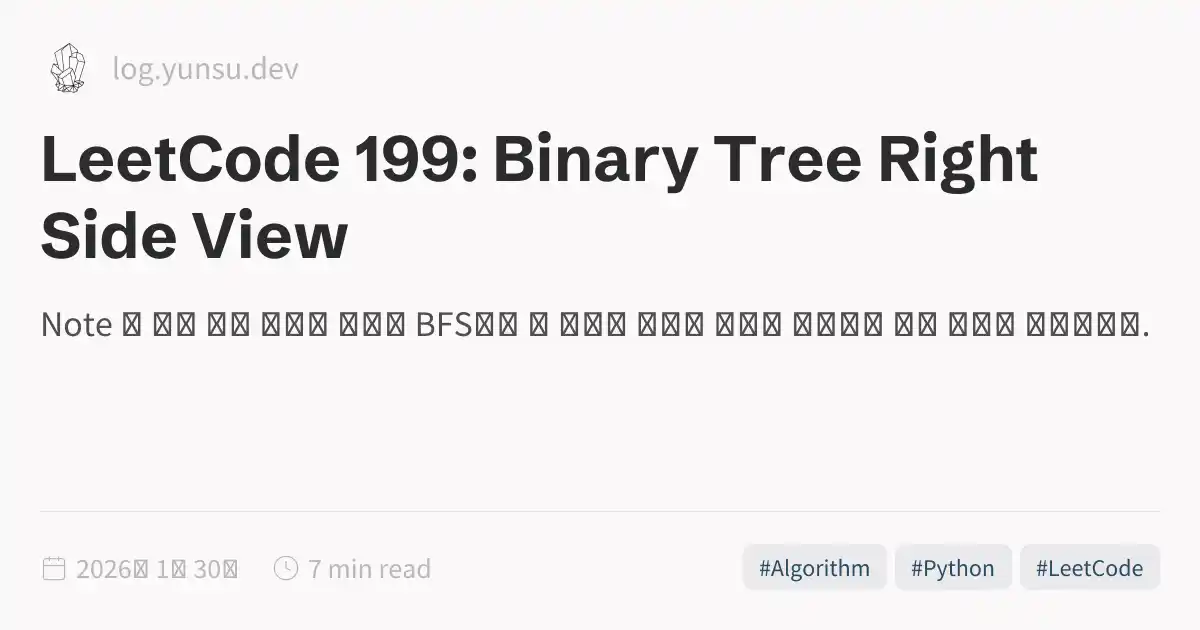 LeetCode 199: Binary Tree Right Side View